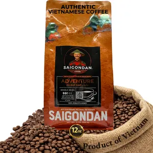 Adventure Whole Bean Coffee | Light Espresso Roast | 100% Robusta | Vietnamese Single Origin | Roasted in Small Batch | Smooth & Naturally Sweet | Direct Trade | No Preservatives | 12 Oz