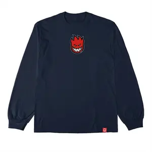 Spitfire Wheels Big Head Flame L/S Tee Shirt - Navy