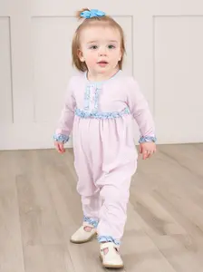 Blushing Stripes Ruffle Sleeper Pajamas