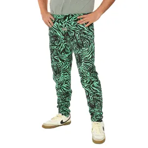 Zubaz Adult Unisex Z88 Tiger Pant, MINT/BLACK