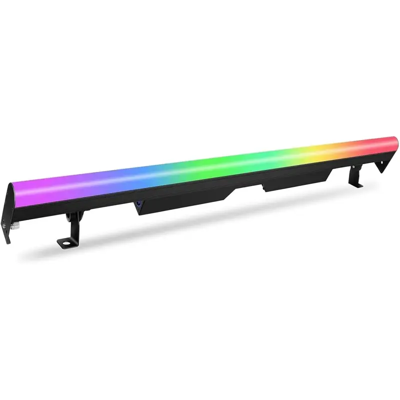 60W 90-LED RGB 3-in-1 Aluminum Stage Pixel Light Bar - DMX RDM Sound-Activation Adjustable Strobe Wash Lights with Screw Fixing for Wedding, Church Commercial Lighting