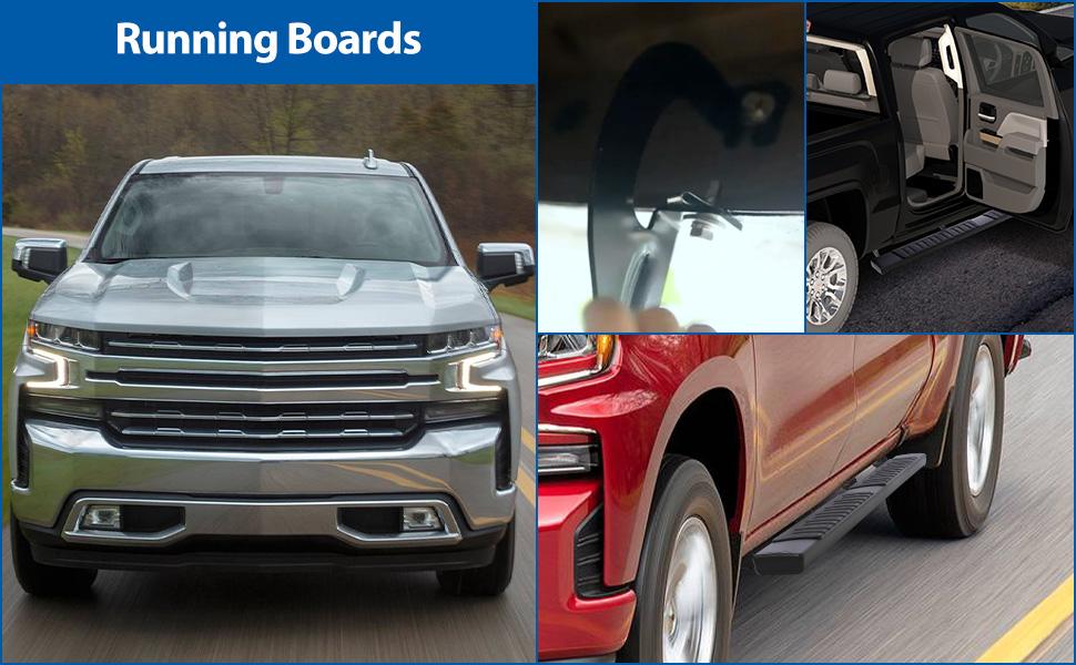GARVEE 6 Inch Running Boards, Side Steps for 2009-2018 Dodge Ram 1500, 2019-2024 Ram 1500 Classic, 2010-2022 Ram 2500 3500 Crew Cab,4 Full Size Doors,Aluminum Nerf Bars