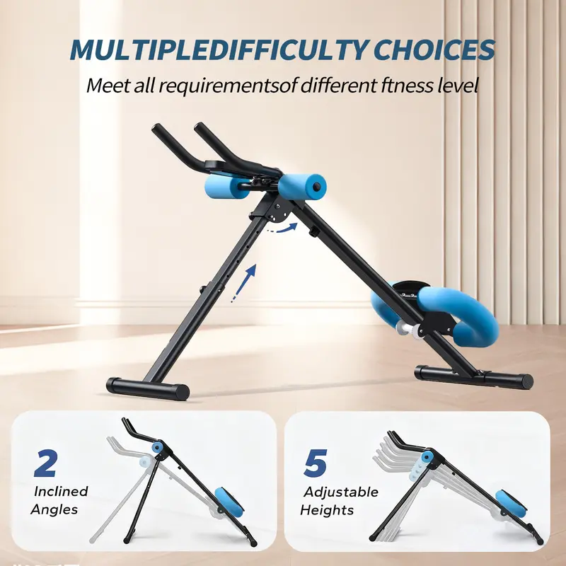 Abdominal Trainer Must-Have |     1 Purchase Gets 7 Fitness Items |     Sculpt Your Waist & Abs At Home board Foldable Multi-Purpose Utility Bench dumbbell set 10-pound pair multi-function thigh toning elbow fitting ergonomic pad foot  pedal  puller begin