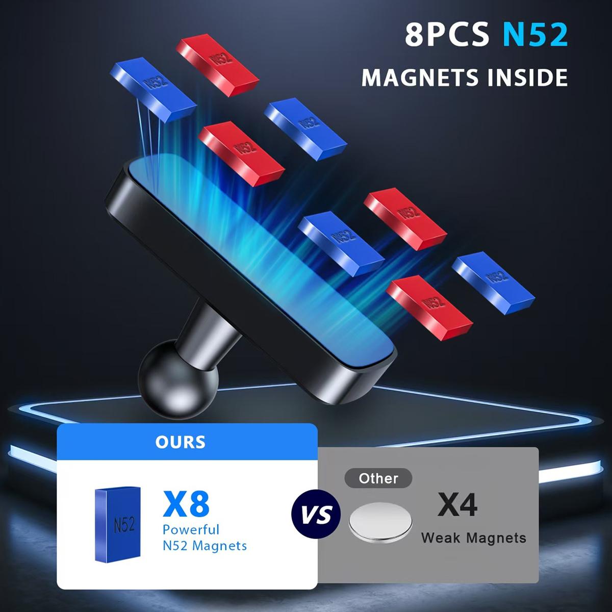 PUKEGM Magnetic Phone Holder Mount for Gym,360° Adjustable Magnet Phone Mount Attach to Metal Surface,Fitness Equipment Accessories for Home Gym,Golf Cart Accessories,Best Gift for Men & Women