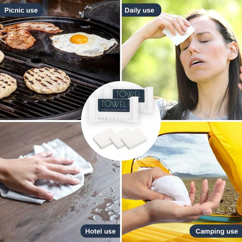 Disposable Compressed Towels Pack of 30 Soft Thick Hygienic for Cleansing Makeup Removal Travel Hotel Stays Daily Use Portable Cotton Towel