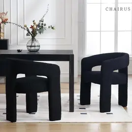 CHAIRUS Fully Assembled Dining Chair 18.5" Modern Upholstered Fabric Armchair with Open-Back Barrel for Living Room Dining Room Small Spaces Home Decor,dorm essentials
