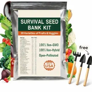 Open Seed Vault 30,000 Non GMO Heirloom Vegetable Seeds - 30 Variety Pack for Gardening, Survival Gear, and Emergency Supplies Kit-seeds gift