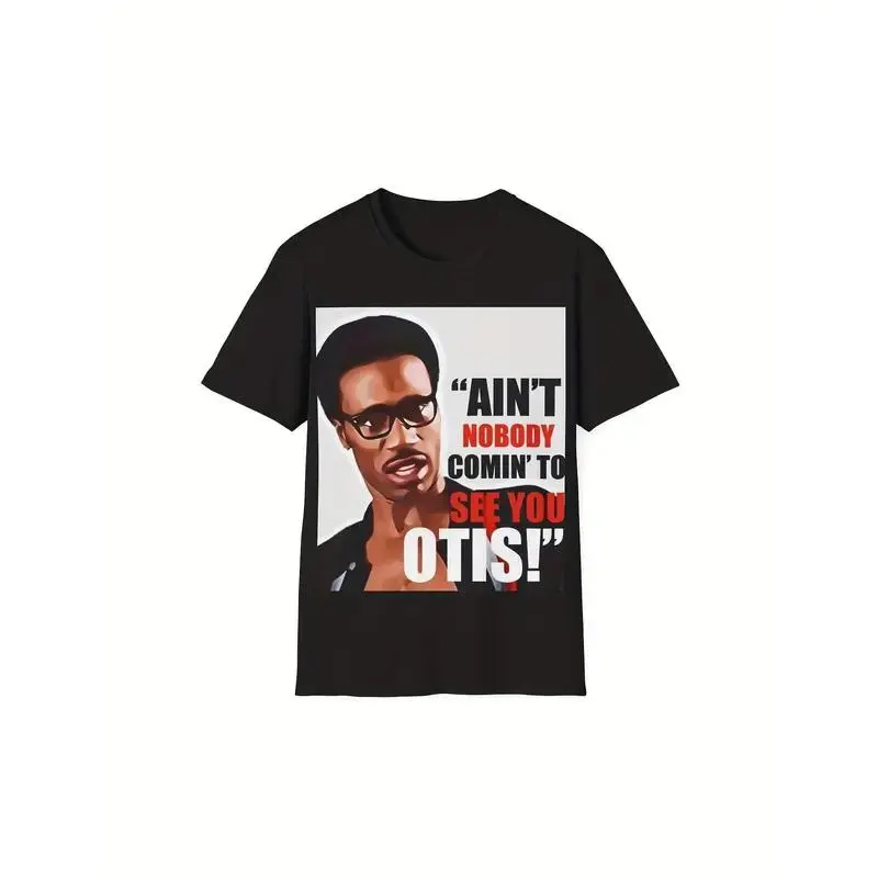 "Otis Ain't Nobody Coming to See You" Vintage Graphic Print Unisex Oversized Cotton Short-Sleeve T-Shirt - Black, Round Neck, Soft, Loose Fit, Drop Shoulder, Casual, All-Seasons, Sports & Streetwear Top, Check Sizes