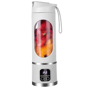 2026 Upgraded Portable Digital Multimode Juicer Blender,Mini Personal Smoothie Maker for Travel, USB Rechargeable& Compact with Smart LED Display, Diet-Friendly and Leak-Proof Design, Perfect for Liquid Diets, Fresh Juice, Shakes,Babv Food