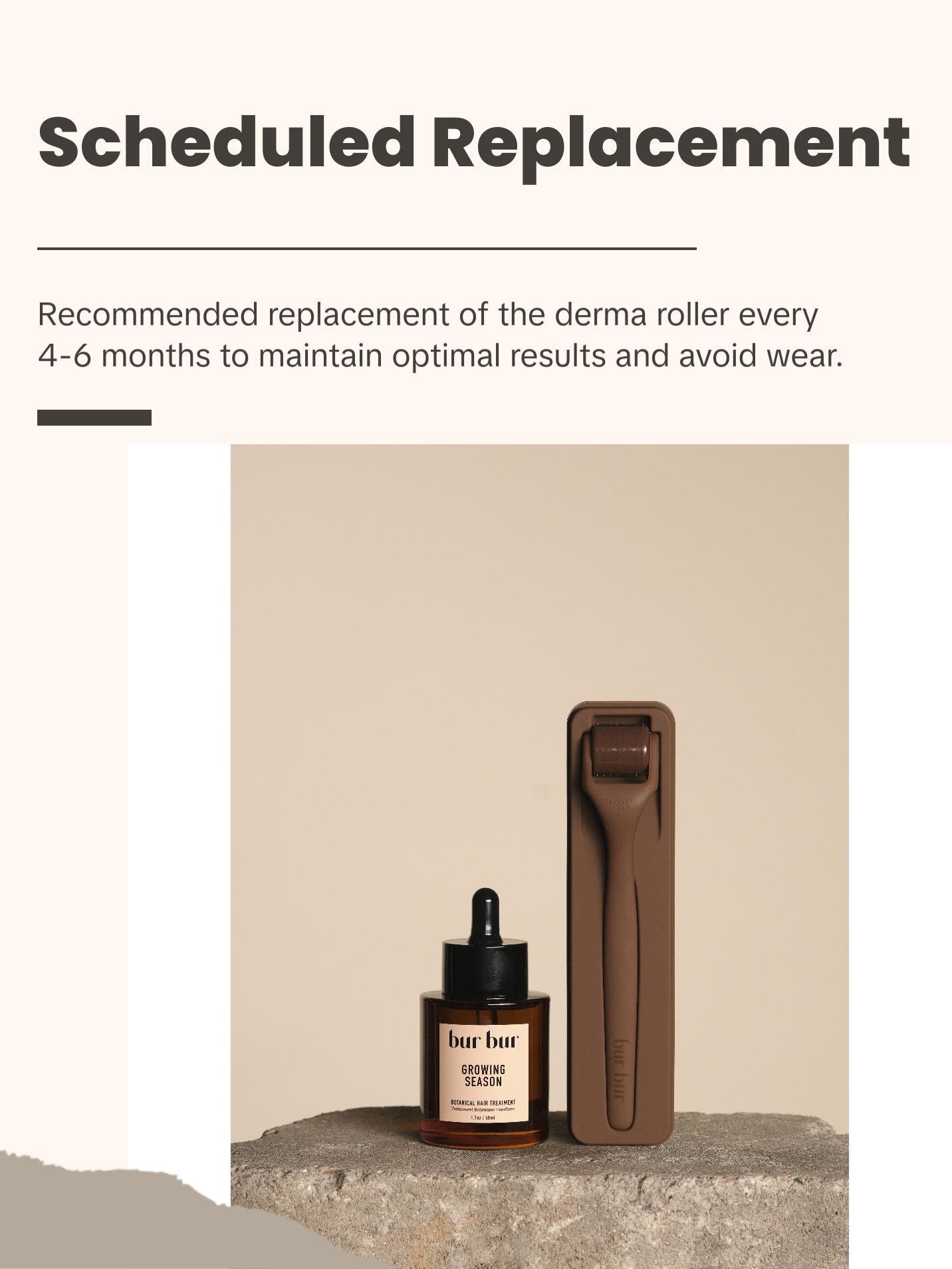 Bur Bur Growing Season Derma Roller & Botanical Hair Treatment Bundle