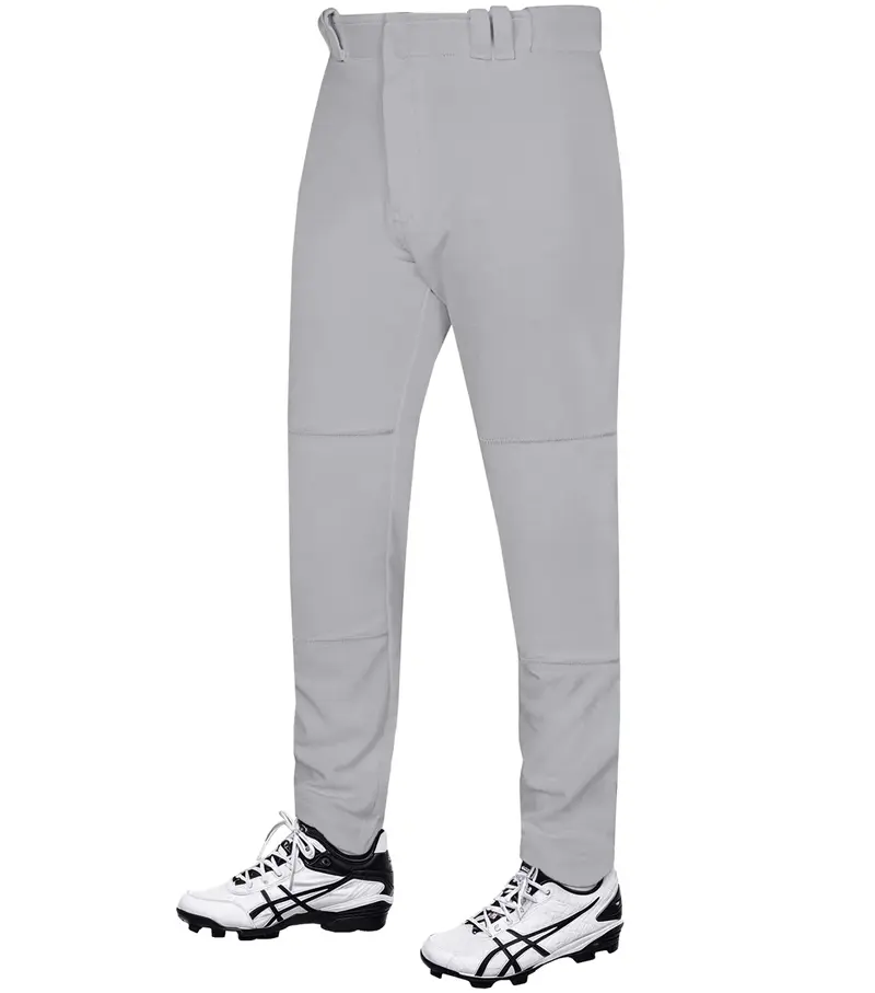 Penveer Full Length Men's Baseball Pants, Open Bottom, Loose Fit Adult Baseball Pants with Adjustable Length (Grey)