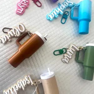 Secret Storage Tumbler Keychain | Personalized Bag Charm | Hidden Compartment