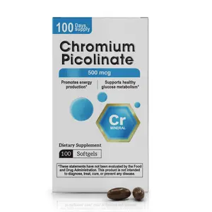 Chromium Picolinate 500 mcg with Vitamin C – Metabolic Support (100 Softgels)