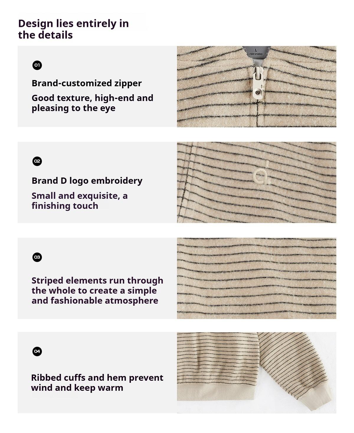 FDR Cozy Striped Fuzzy Hoodie with Faux Fur Collar Zip-up Oversized / Slim Sweater Oversized Fit Long Sleeve Fall / Winter Casual Womenswear Coats Outerwear Tops Jackets Sweatshirt #valentinesday #tiktokshopjumpstartsale #valentinesdaygift SpringStatement