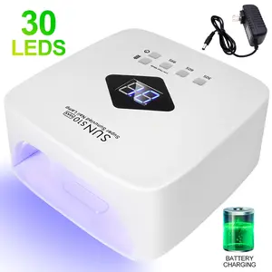 Rechargeable UV LED Nail Lamp With Automatic Sensing 30LEDS Cordless Nail Dryer for Curing Gel Polish Professional Manicure Tool