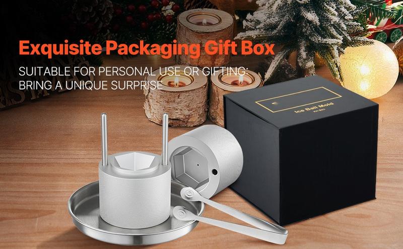 Ice Diamond Press Ice Ball Maker Kit 2.4-Inch Diamond Ice Press For Whiskey Cocktails And Bourbon, Round Ice Sphere Ball Maker, Bar Tool Accessory, Durable Stainless Steel Ice Maker For Home Bar And Entertaining