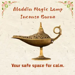 Aladdin Genie Lamp Incense Burner Vintage Pattern Cloud Incense Coil Sandalwood Home Indoor Aromatherapy Ornament