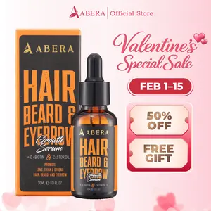Abera Men Serum - Hair Growth Serum for Hair Loss & Beard with Biotin & Castor Oil Comfort Haircare
