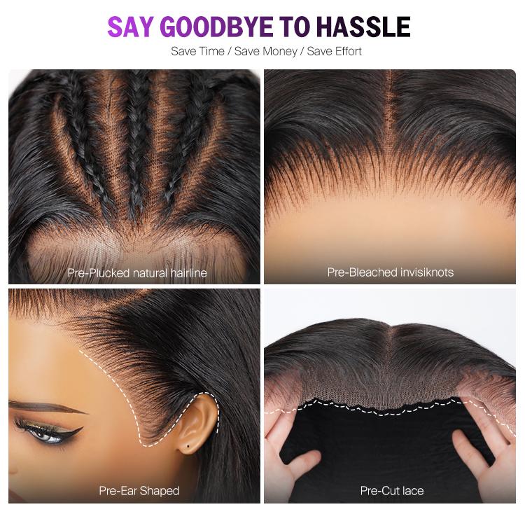 [13x6 GLUELESS WIG] Megalook 13x6 Glueless Transparent Lace Frontal Wigs Chestnut Brown/Natural Color Pre-everything Glueless Wig 180% Density Pre-plucked Natural Hairline Beginner Friendly #TikTokShopHolidayHaul