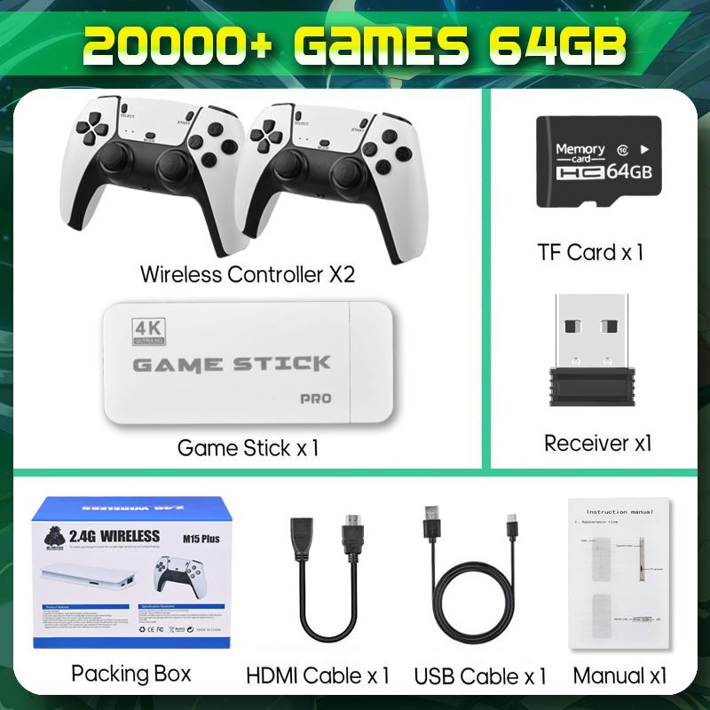 Mass Games Retro Game Console with 20000+ Built-in Games 19 Emulators 2 Wireless Controllers 4K Output & 64GB SD Card Perfect for Kids & Adults - Portable Gaming System,TikTokShopBlackFriday Mass Games Retro Game Console with 20000+ Built-in Games 19 Emulators 2 Wireless Controllers 4K Output & 64GB SD Card Perfect for Kids & Adults - Portable Gaming System,TikTokShopBlackFriday