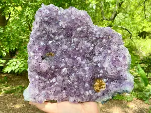 XL Large Amethyst Cluster | Raw Healing Crystal, Purple Geode, High Vibration Stone, Spiritual Protection Goethite Inclusions, 5lb 14oz
