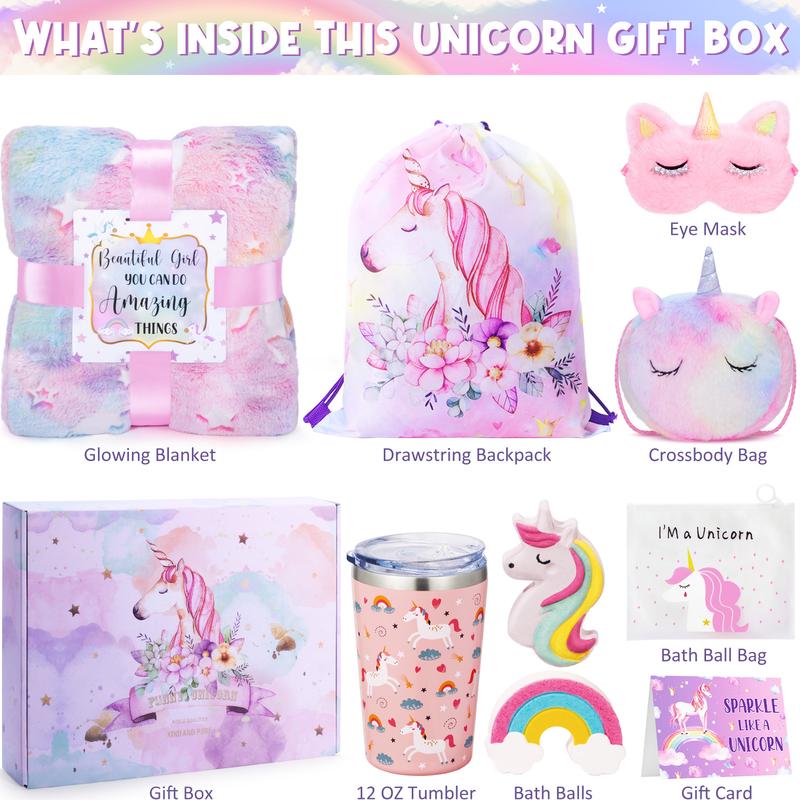 Unicorn Valentine's Day Gift Basket Set with w/Positive Affirmation Cards & Empower Challenge , Unicorn Toy Classroom Exchanges gifts Birthday Gift for Daughter, Niece, or Friend