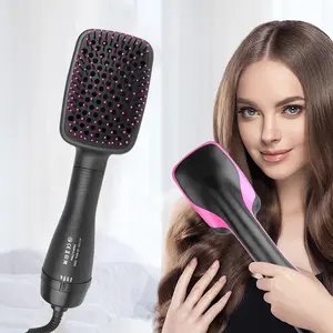 2-in-1 Hair Dryer Brush & Volumizer 1000W Negative Ionic One-Step Styler for Frizz-Free Blowouts Smooth Hair with 3 Modes & Ergonomic Design
