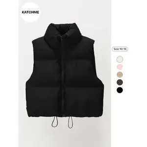 Casual Fall & Winter Solid Stand Collar Zip-Up Cropped Cotton Coat(gift)Gift