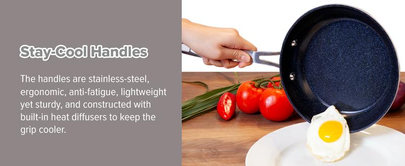 Duralon Non-Stick Cookware 3-Piece Set - 8”, 10”, 12” Frying Pans