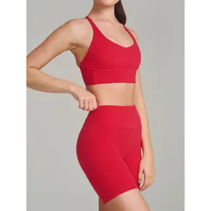 Poshknit Sports Bra - Lipstick Red