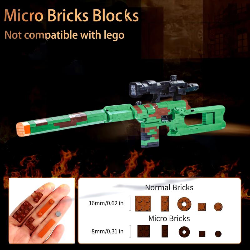 1:3 938 PCS RPG Building Blocks Bricks,DIY Model,Assembling Toys for Boys & Adults