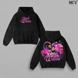Rod Wave Washed Hoodie, Oversized Menswear And Women Menswear Tops, Gym Pump Cover, Hip Hop Y2K Graphic Apparel, Gift for Fans