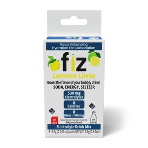Lemon Lime - 8 Pack Electrolyte Drink Mix, flavor enhancing, for carbonated beverages