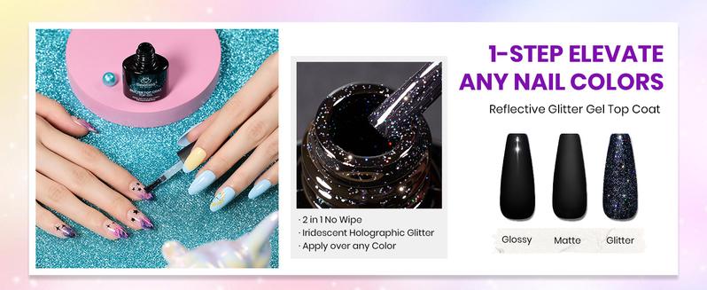 Beetles Gel Nail Polish Set, 44 PCS Red Brown Green Yellow Spring Summer Gel Polish Fairytale Town Collection 36 Colors with 4Pcs Base Top Coat Manicure Cutics   Easter'sGift Cosmetic