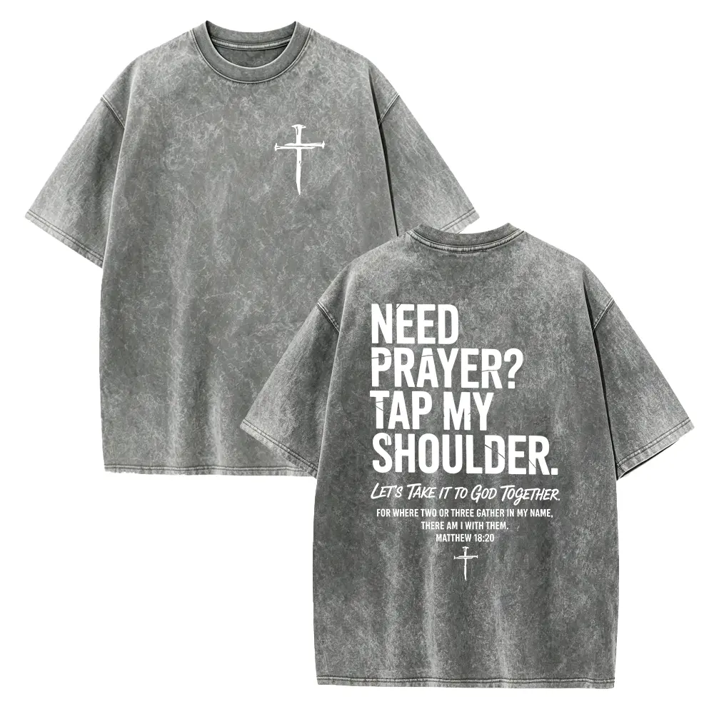 Need Prayer Tap My Shoulder Shirt, Bible Verse Tee, Church T-shirts, Trendy Christian Gift,Unisex Shirt
