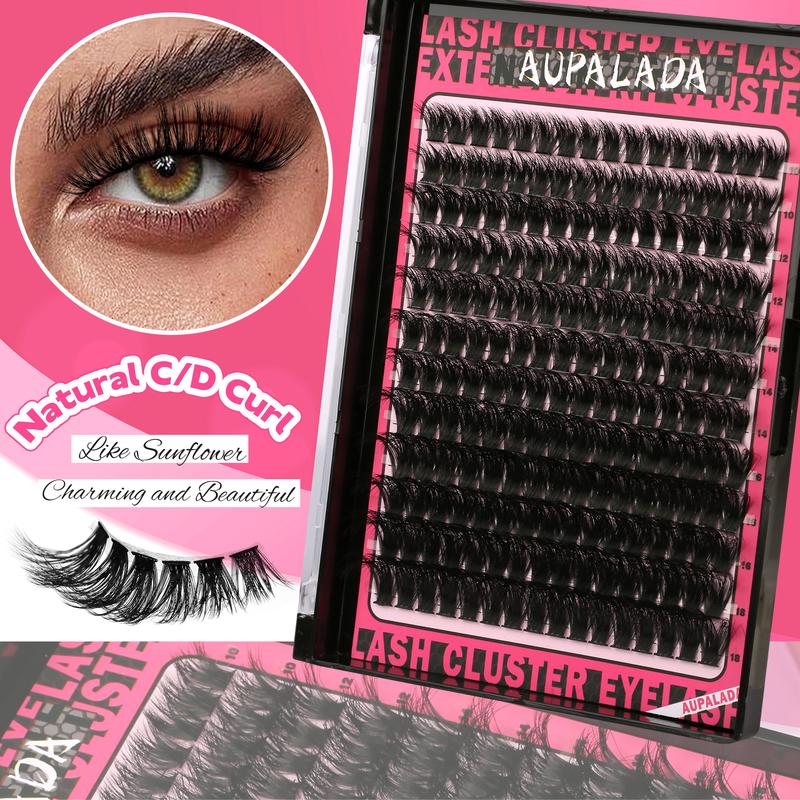 Amazing! 4 Styles  MAX-PACK Cluster Lash Extension Gift Set | Includes  Natural   Styles + Extra Volume | Soft & Lightweight | Comes with Glue, Tweezers & Brush | Easy DIY at Home | 1 Set Mixed Length Individval Eyelash Extensions Kit