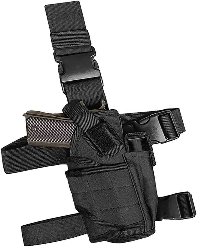 Drop Leg Holster, Tactical Thigh Pistol Gun Holster, Adjustable Tactical Nylon Holster