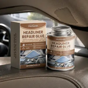 Car Headliner Repair Glue with Brush for Roof Liner Fabric Leather and Upholstery Strong Adhesive Automotive Interior Repair Kit