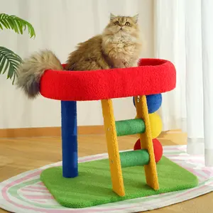 Rainbow Cat Tree - Multifunctional Scratching Post, Climbing Tower & Resting Perch with Durable Sisal, Stable Base, Ideal for Indoor Cats of All Ages
