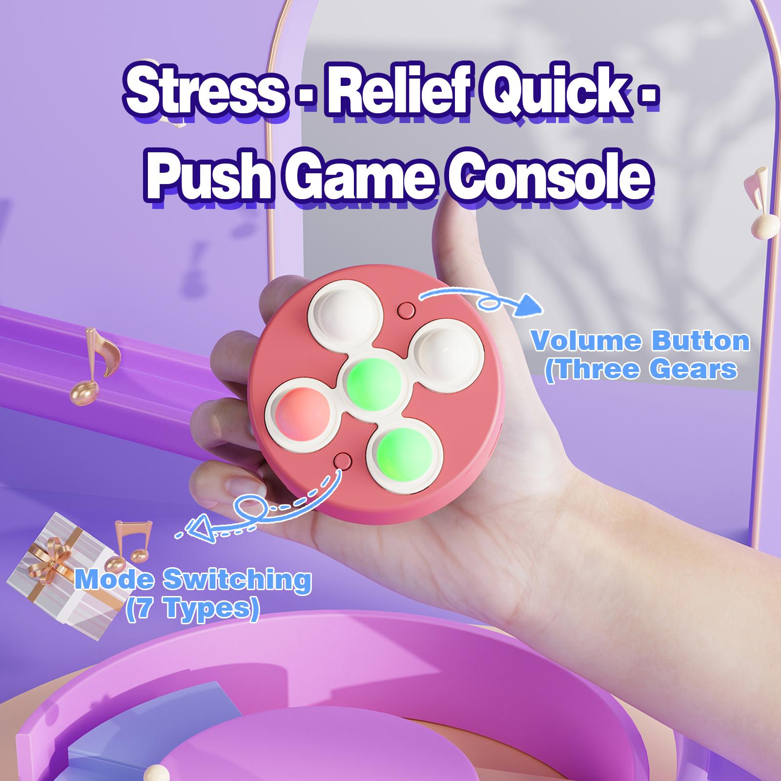Stress Relief Toys Quick Push Game - One-handed handheld bubble game, fun and portable. Suitable for kids and adults. Holiday and party favors.