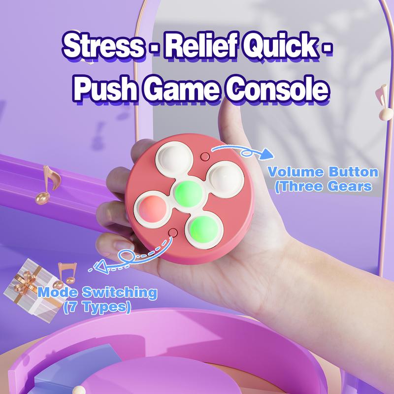 Stress Relief Toys Quick Push Game - One-handed handheld bubble game, fun and portable. Suitable for kids and adults. Holiday and party favors.