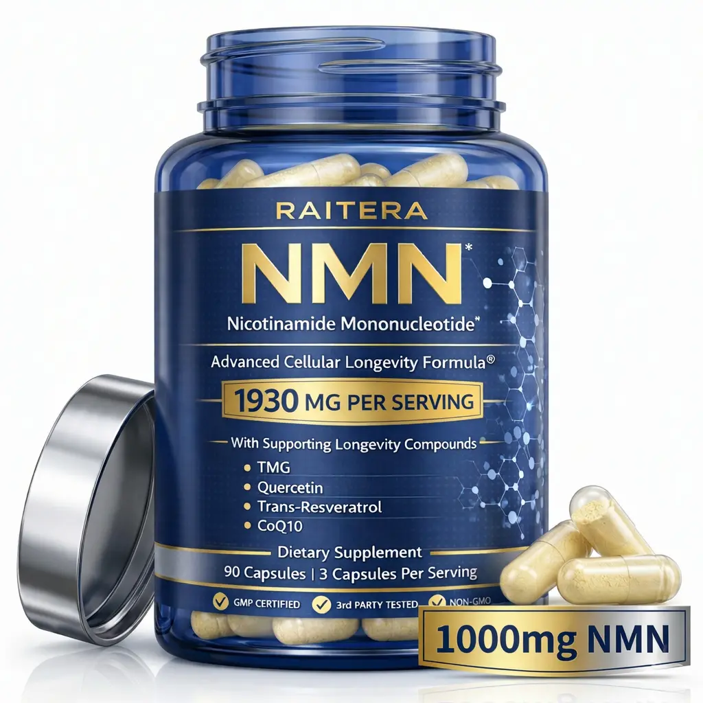 NMN Supplement 1000mg – 10 in 1 Advanced NAD+ Support with Quercetin, TMG, Resveratrol, ALA, CoQ10 & Apigenin – NMNH Alternative for Women & Men – Supports Cellular Energy & NAD+ Levels