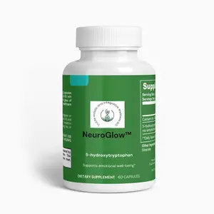 NeuroGlow 5-HTP Supplement for Emotional Well-being & Stress Relief 60 Capsules Natural Magnesium for Optimal Health Care and Fitness Calcium Seed Edible Healthcare Dietary Bathroom