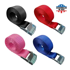 USA 1" x 3ft to 15ft Cam Buckle Endless Cargo Lashing Strap