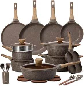 CAROTE 31pcs Pots and Pans Set Non Stick, Cookware Set Pots and Pans, Nonstick Kitchen Cooking, Induction Cook Ware, PFOA Free
