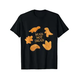 Nugs Not Drugs Funny Dinosaur Chicken Nugget T-Shirt