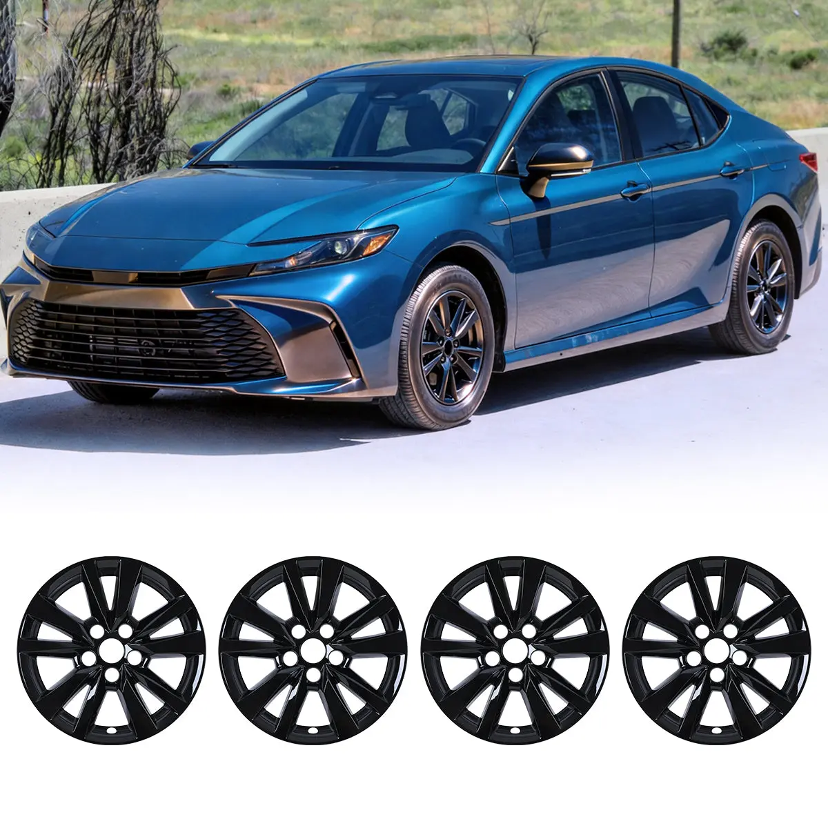 WOLFSTORM 4-Pack 16 Inch Wheel Rim Cover Hubcaps for 2025-2026 TOYOTA CAMRY HYBRID LE Model