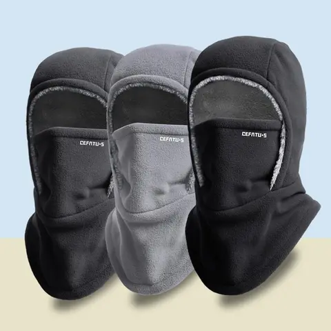Unisex Polyester Thick Windproof Balaclava - Hood, Scarf, Ski Mask, Face Cover, Ear Protection, Snug Fit for Cycling, Skiing, Outdoor Sport