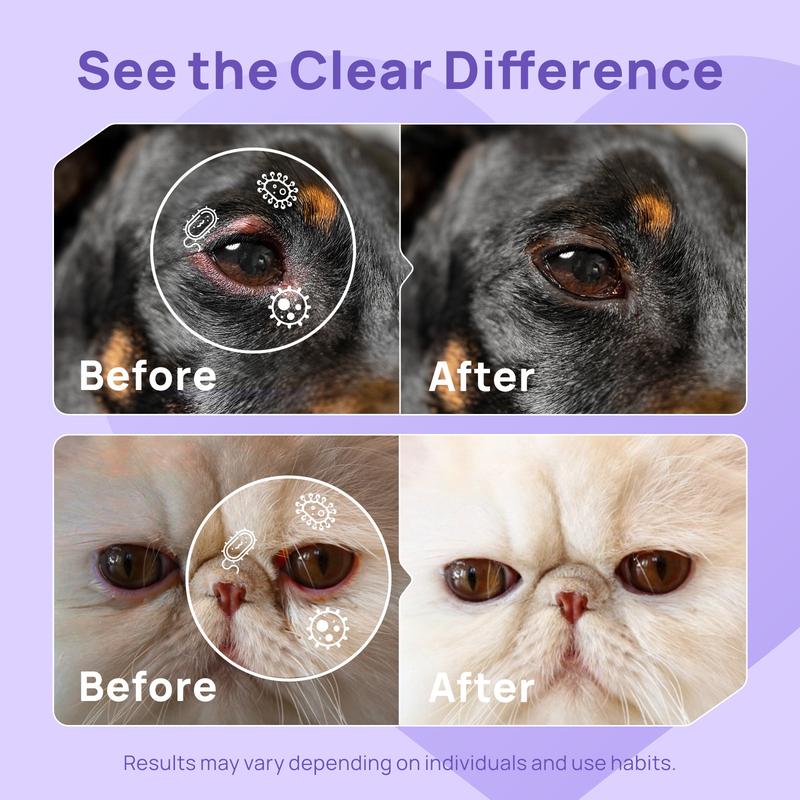 HICC Pet Eye Rinse - Soothes Eye Infections, Dry Eyes & Pink Eye | Vet-Recommended Formula for Dogs & Cats | 5.1 fl oz | Tear Stain Cleaner & Allergy Relief