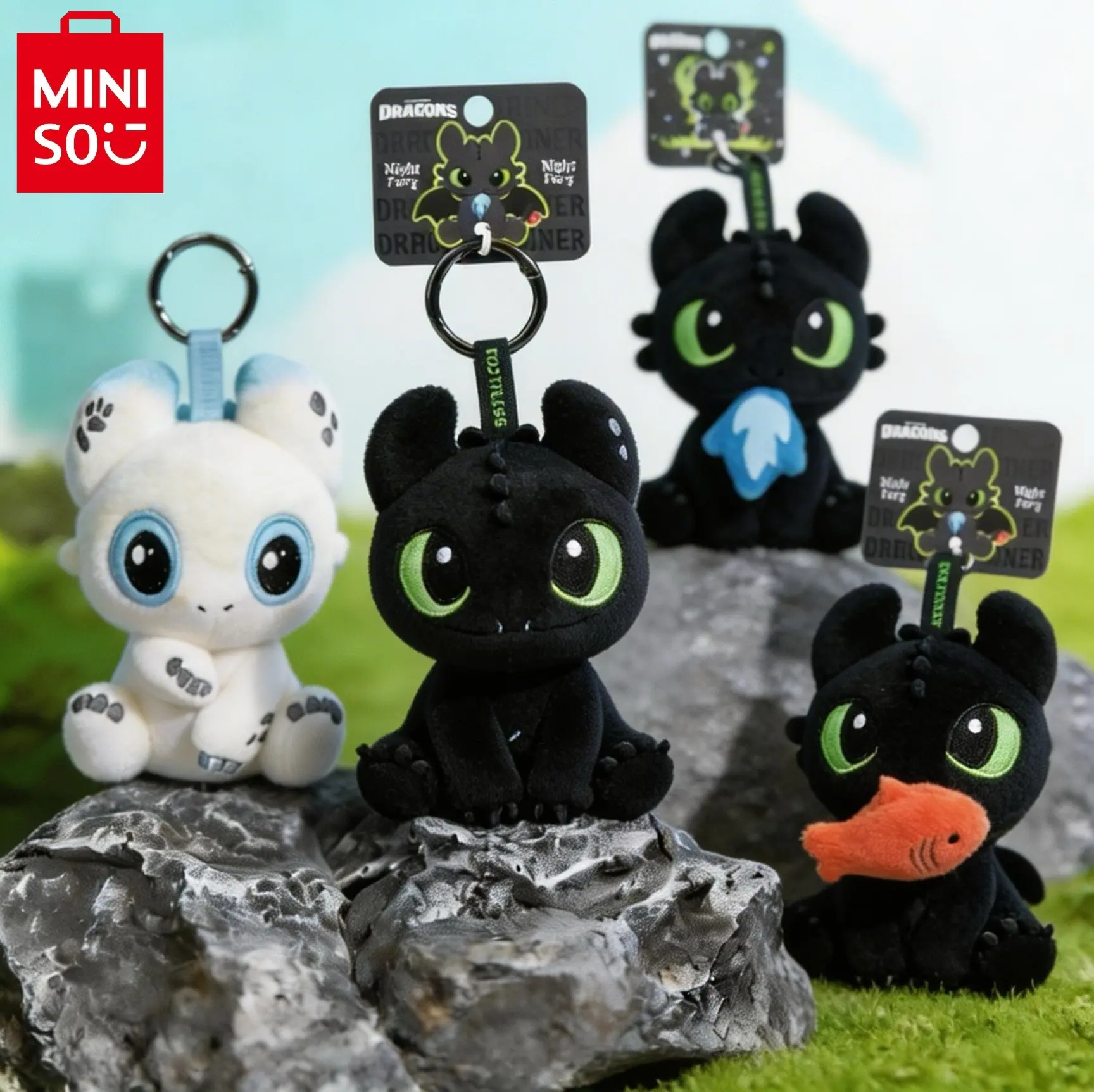 How to Train Your Dragon Toothless Light Fury Plush Keychain Cute Bag Charm Backpack Pendant Collectible Gift#Summervibes, Back To School